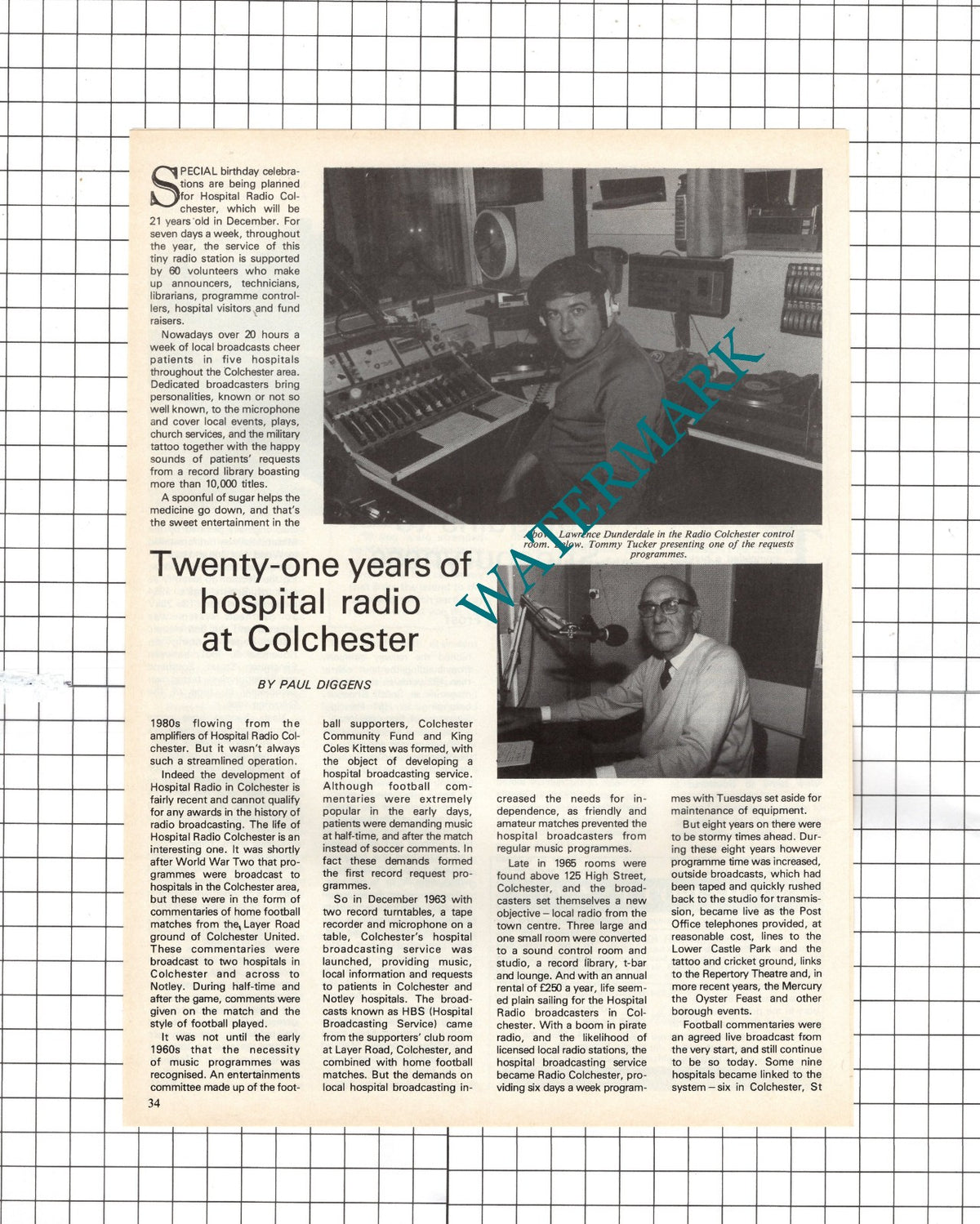 Hospital Radio Colchester Essex - 1984 Article