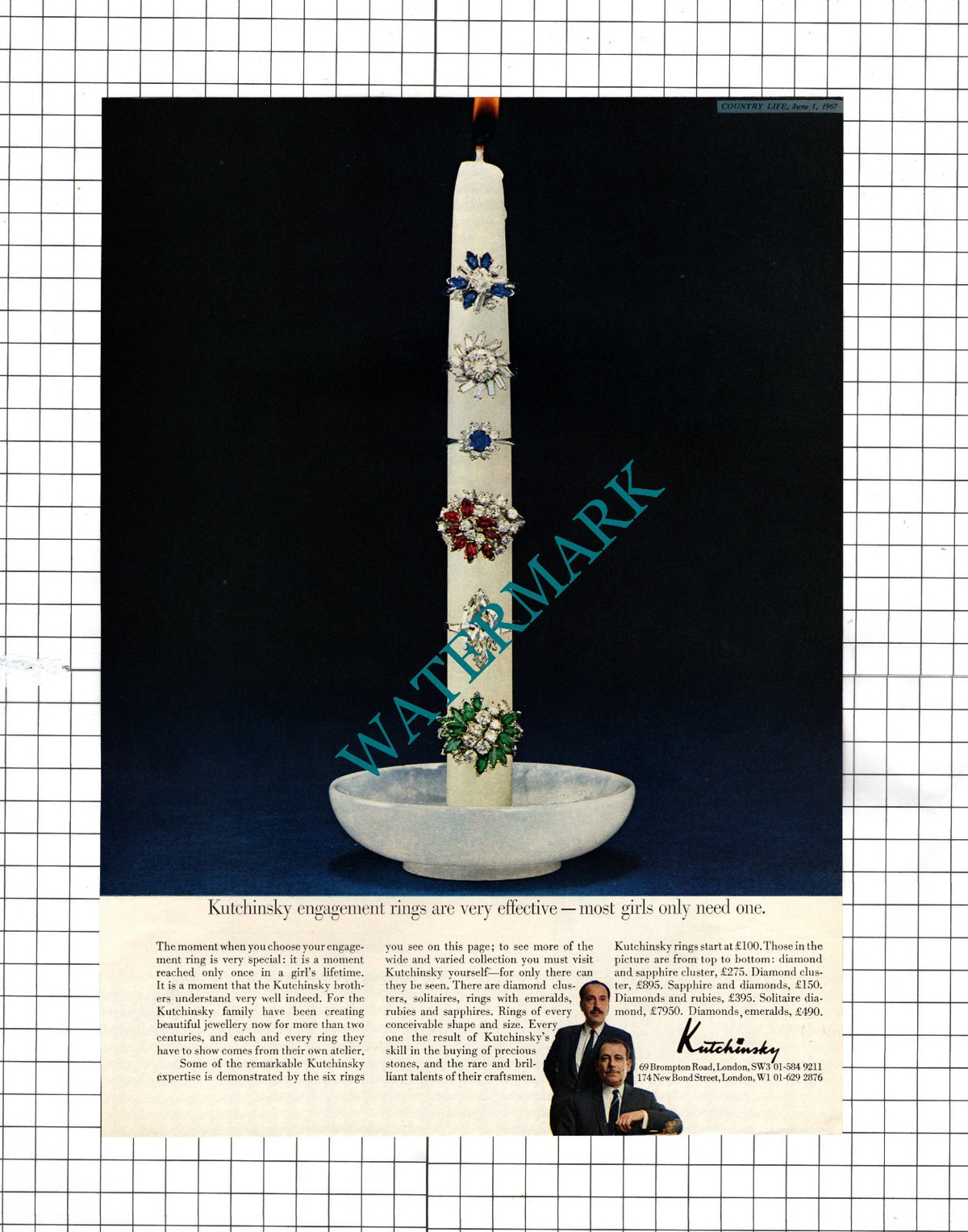 Kutchinsky Jewellers London Advert - 1967 Advert