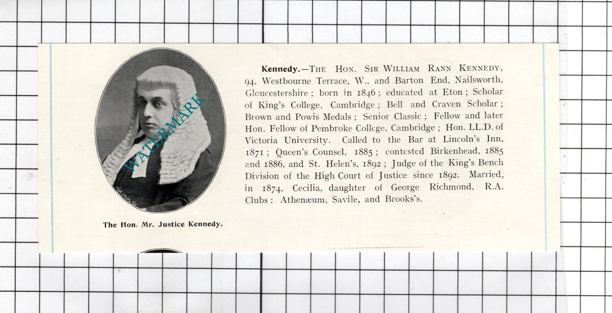 Sir William Grantham Barcombe Place / Sir William Rann Kennedy - c.1905 Clipping