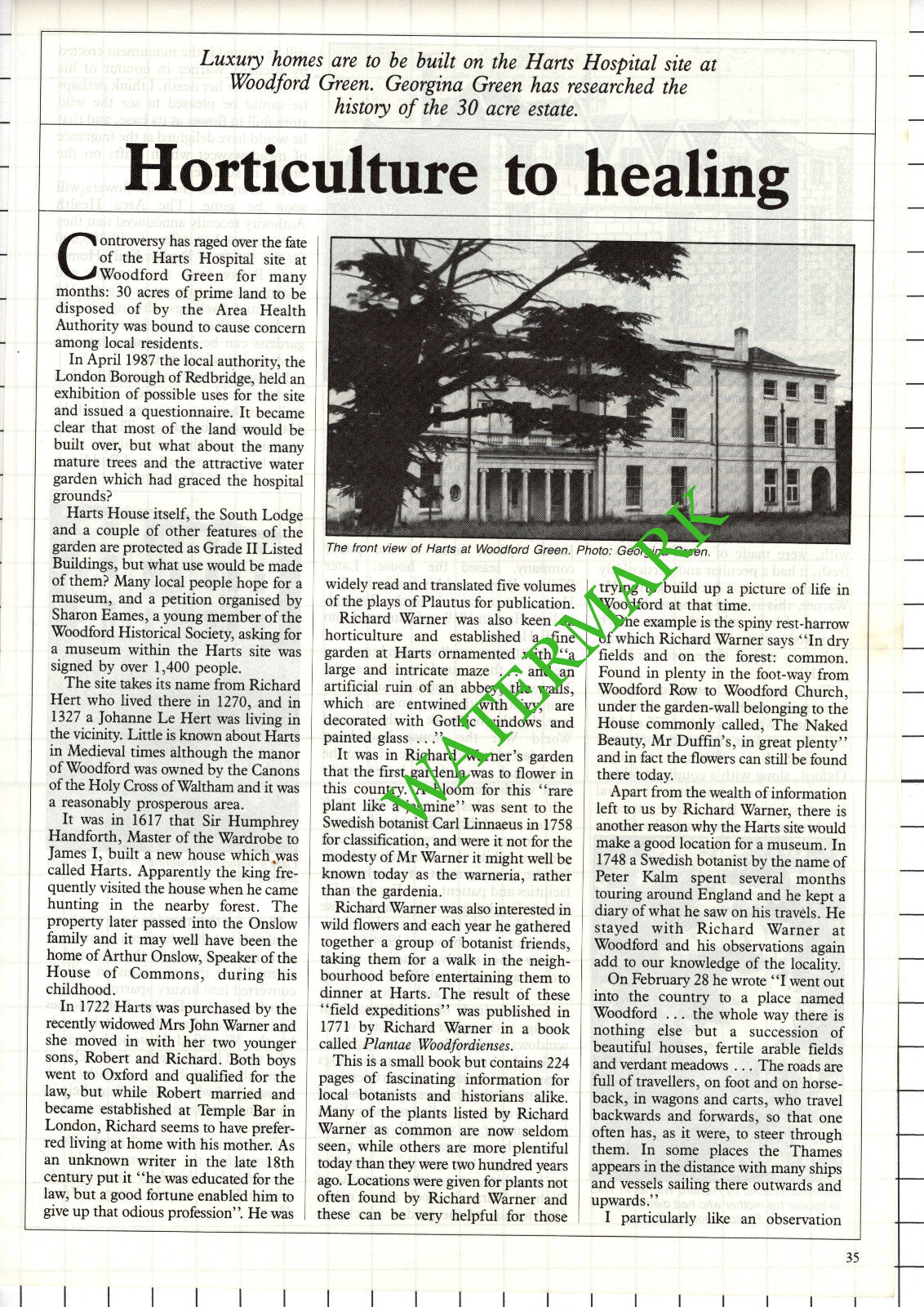 Harts Hospital Woodford Green Essex - - 1988 Article
