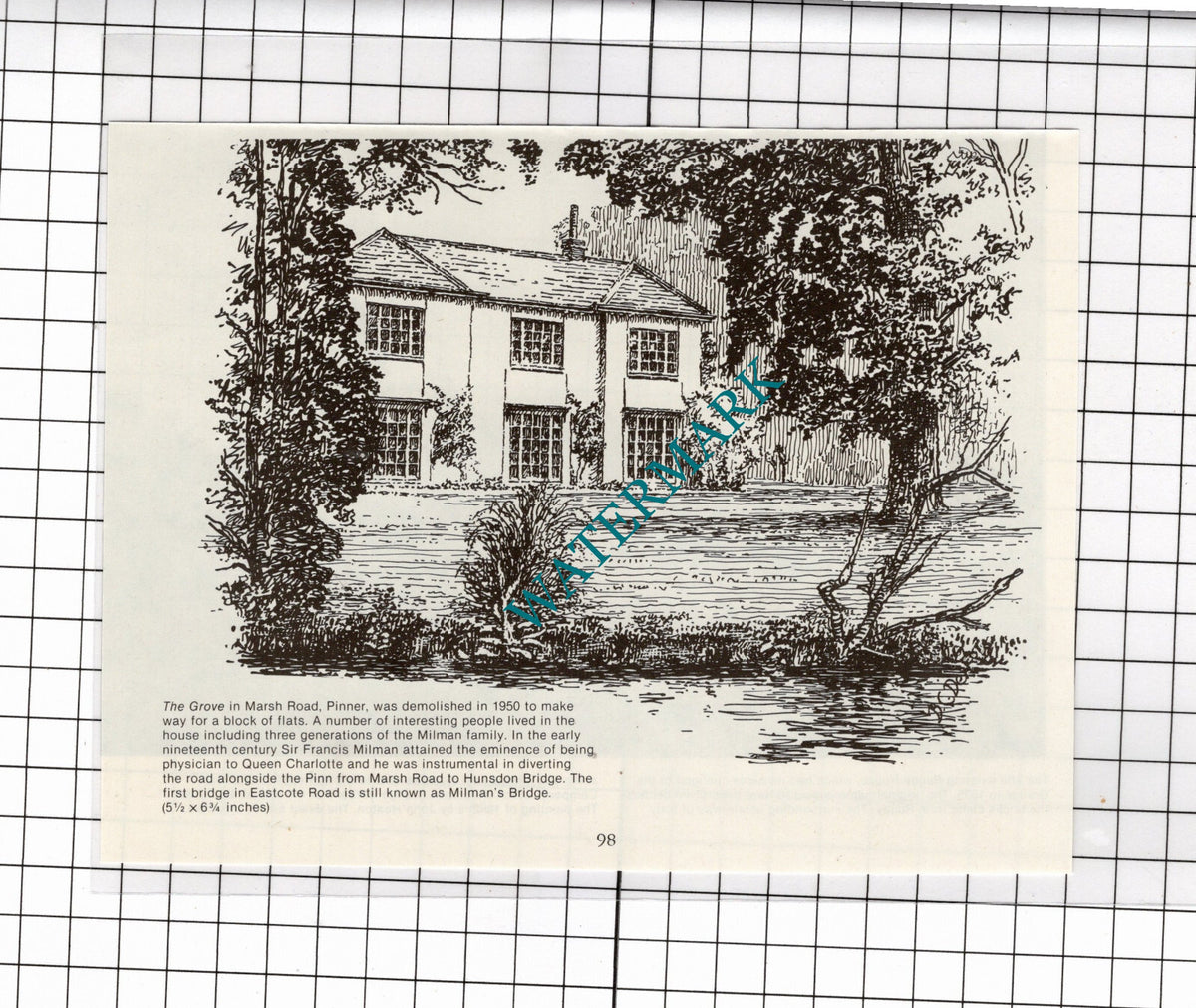 The Grove Marsh Road Pinner Middlesex Milman - 1980s Cutting