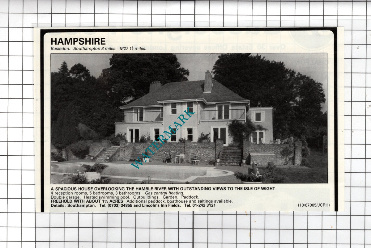 Busledon Hampshire- 1980 House Sale Advert