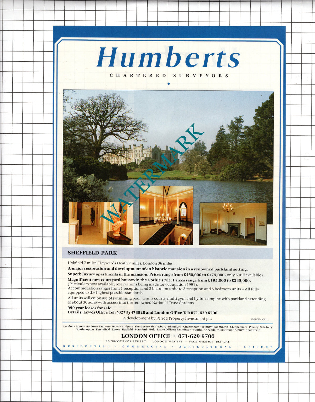 Sheffield Park Uckfield Sussex - 1990 Apartment Sale Advert