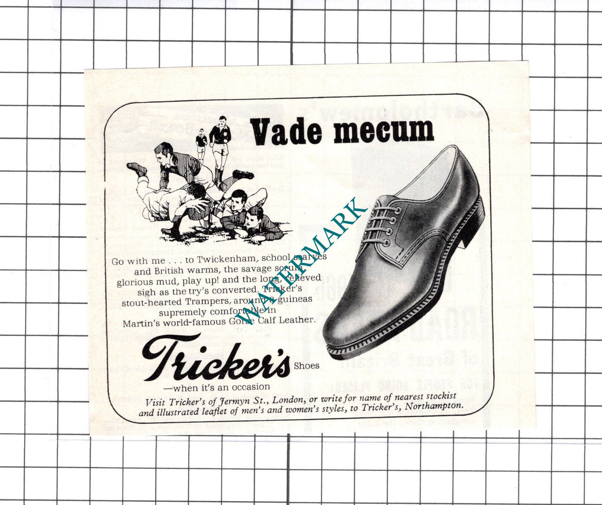 Tricker's Shoes ADVERT - 1966 Clipping / Print