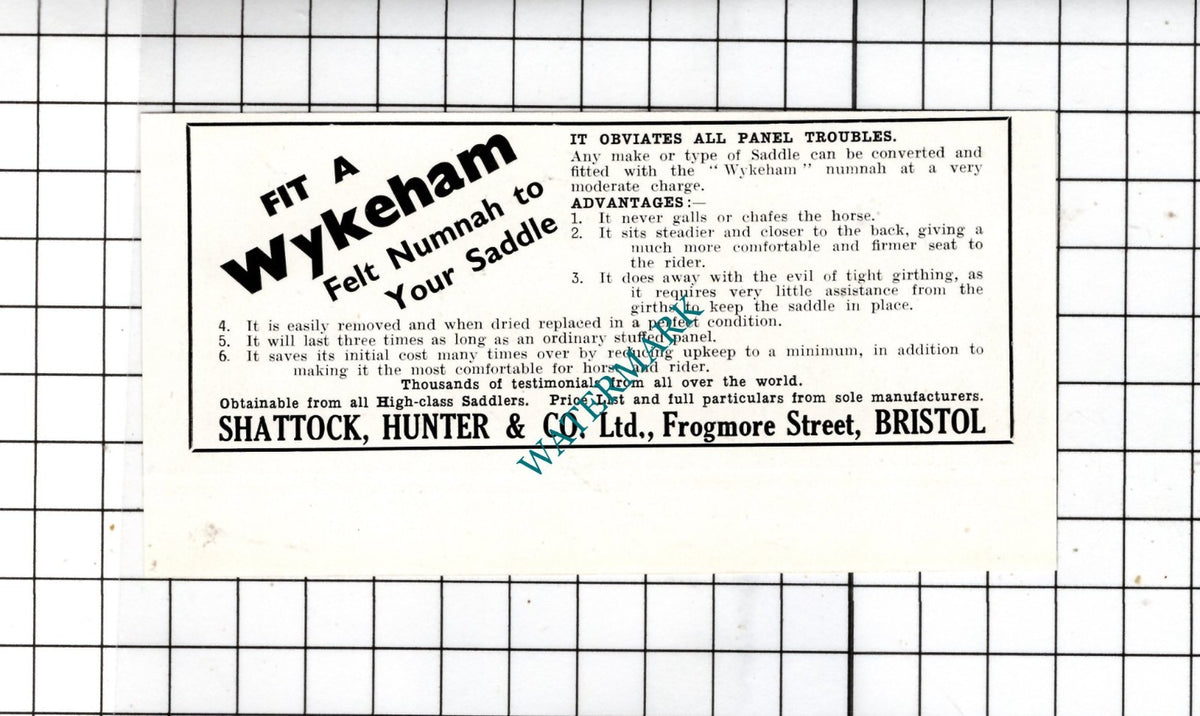 Shattock Hunter & Co Ltd Frogmore Street Bristol - 1932 SMALL Advert