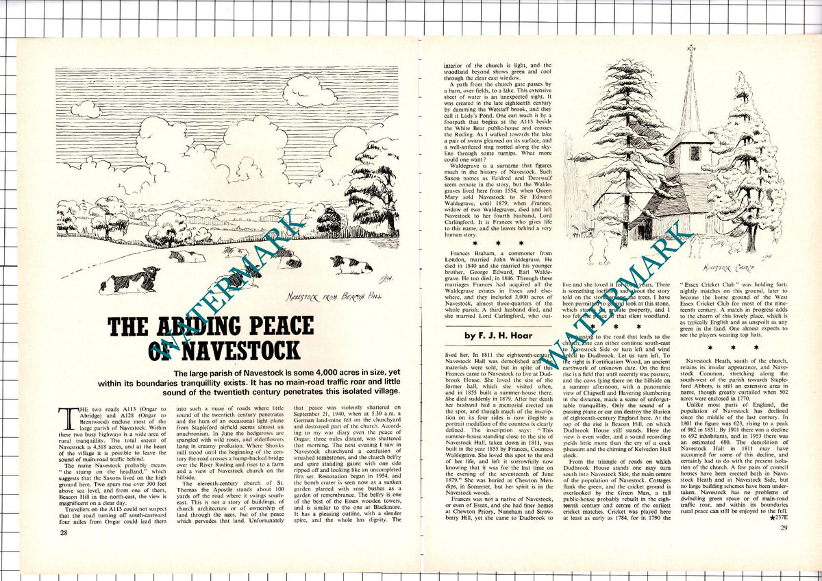 Navestock Essex - 1972 Article / Print