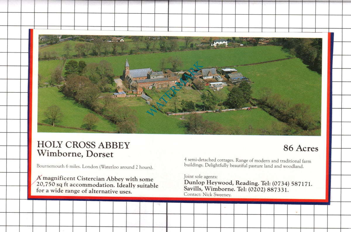 Holy Cross Abbey Wimborne Dorset Sale Advert - c.1990 Clipping