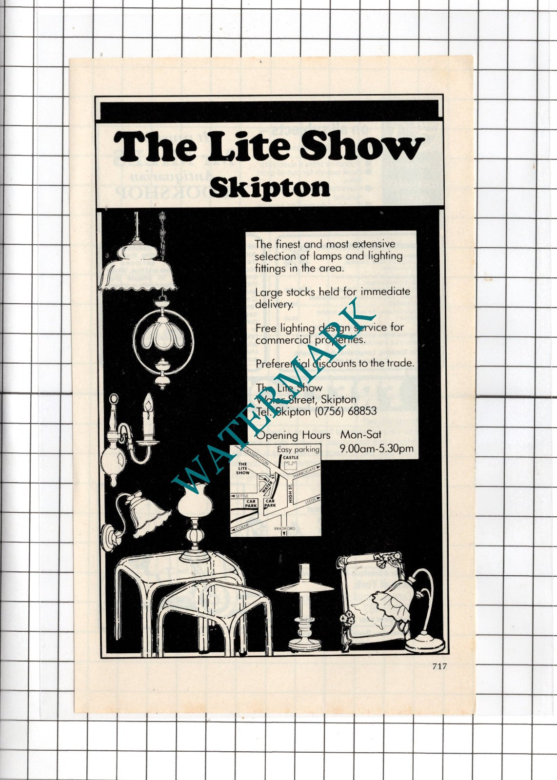 The Lite Show Skipton Yorkshire Advert - 1987 Clipping
