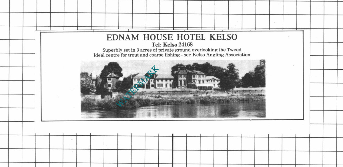 Ednam House Hotel Kelso Advert - c.1984 Clipping / Print