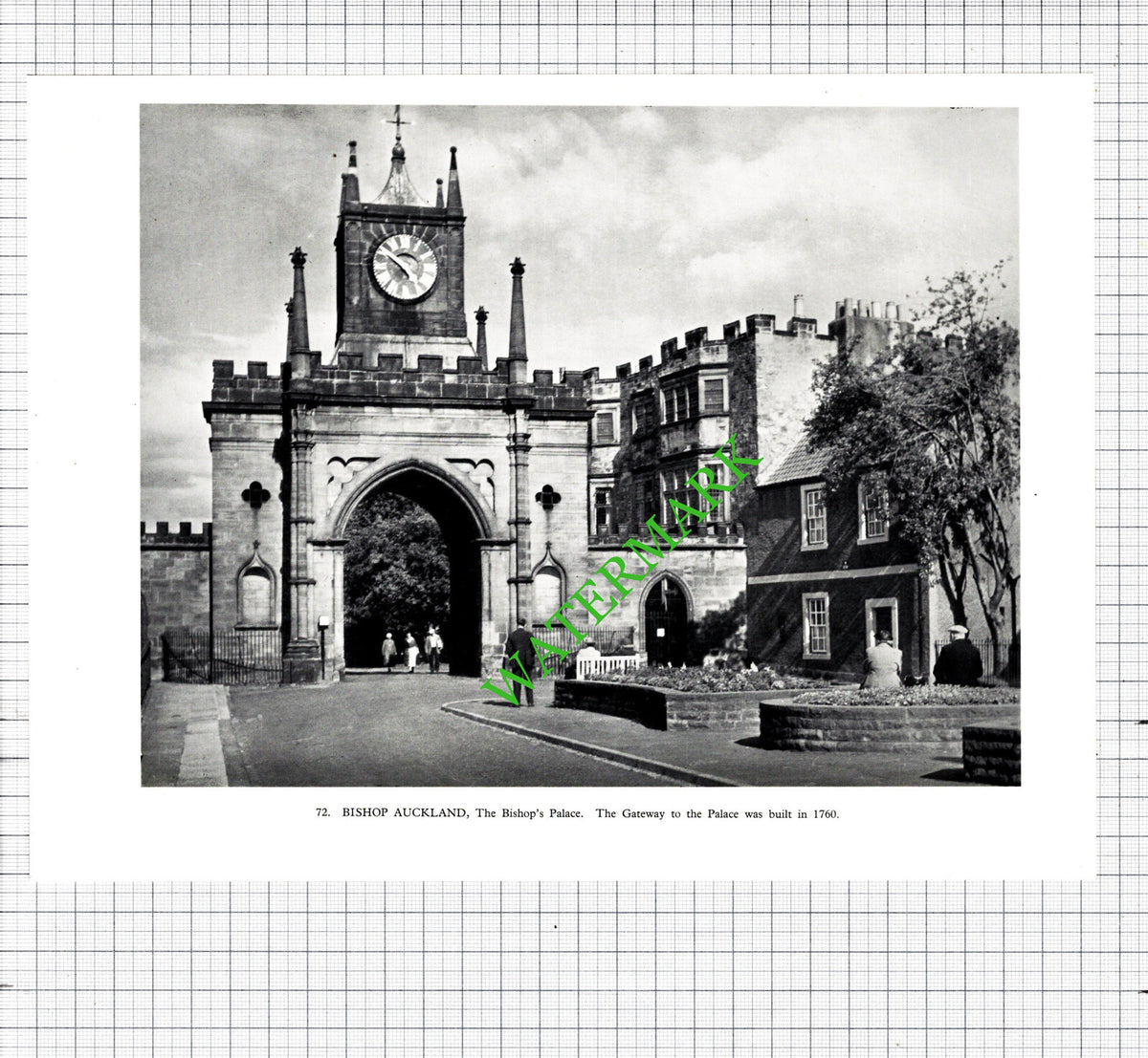 Bishop Auckland Bishop's Palace - 1958 Cutting / Print
