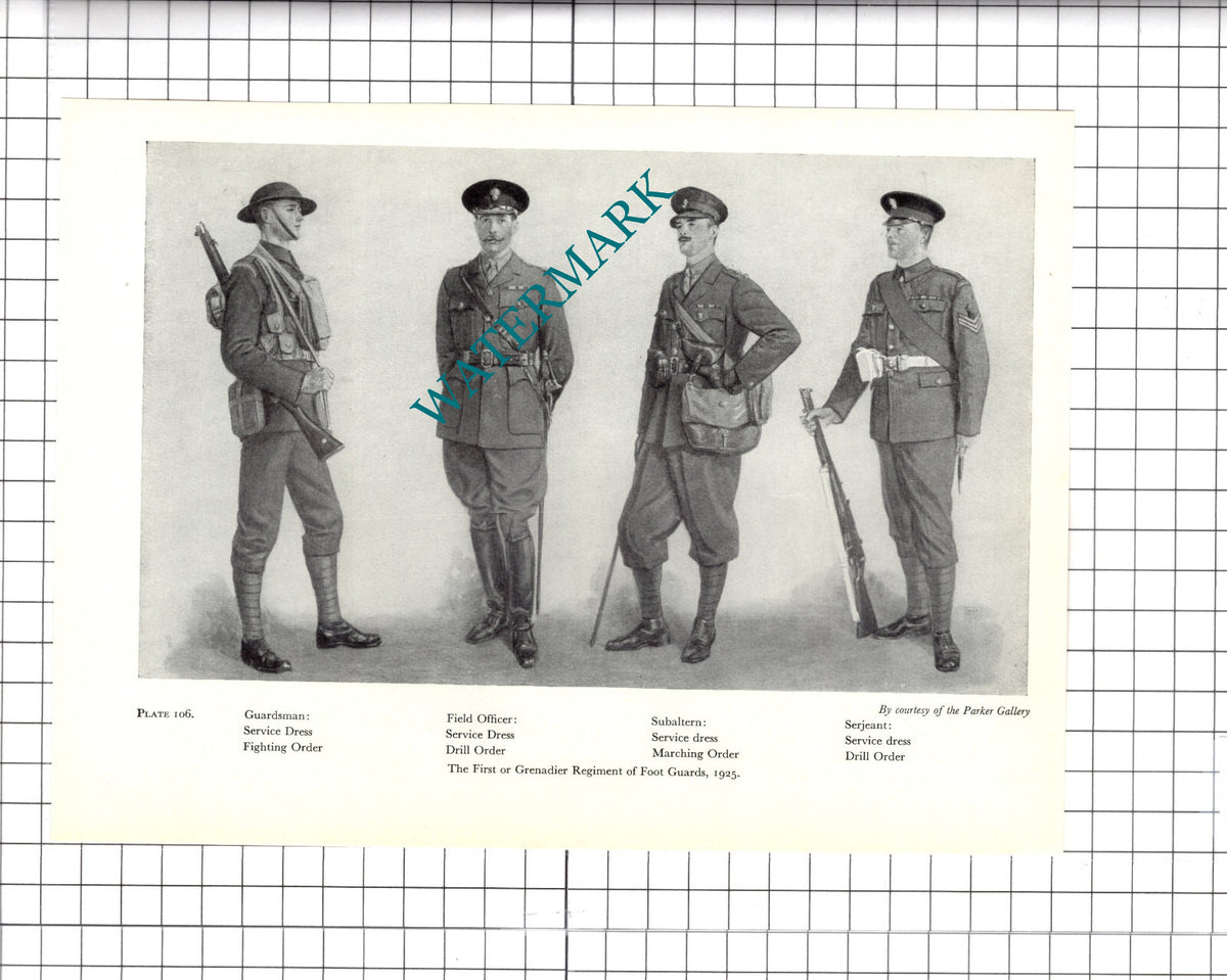 The First or Grenadier Regiment of Foot Guards - 1957 Clipping / Print