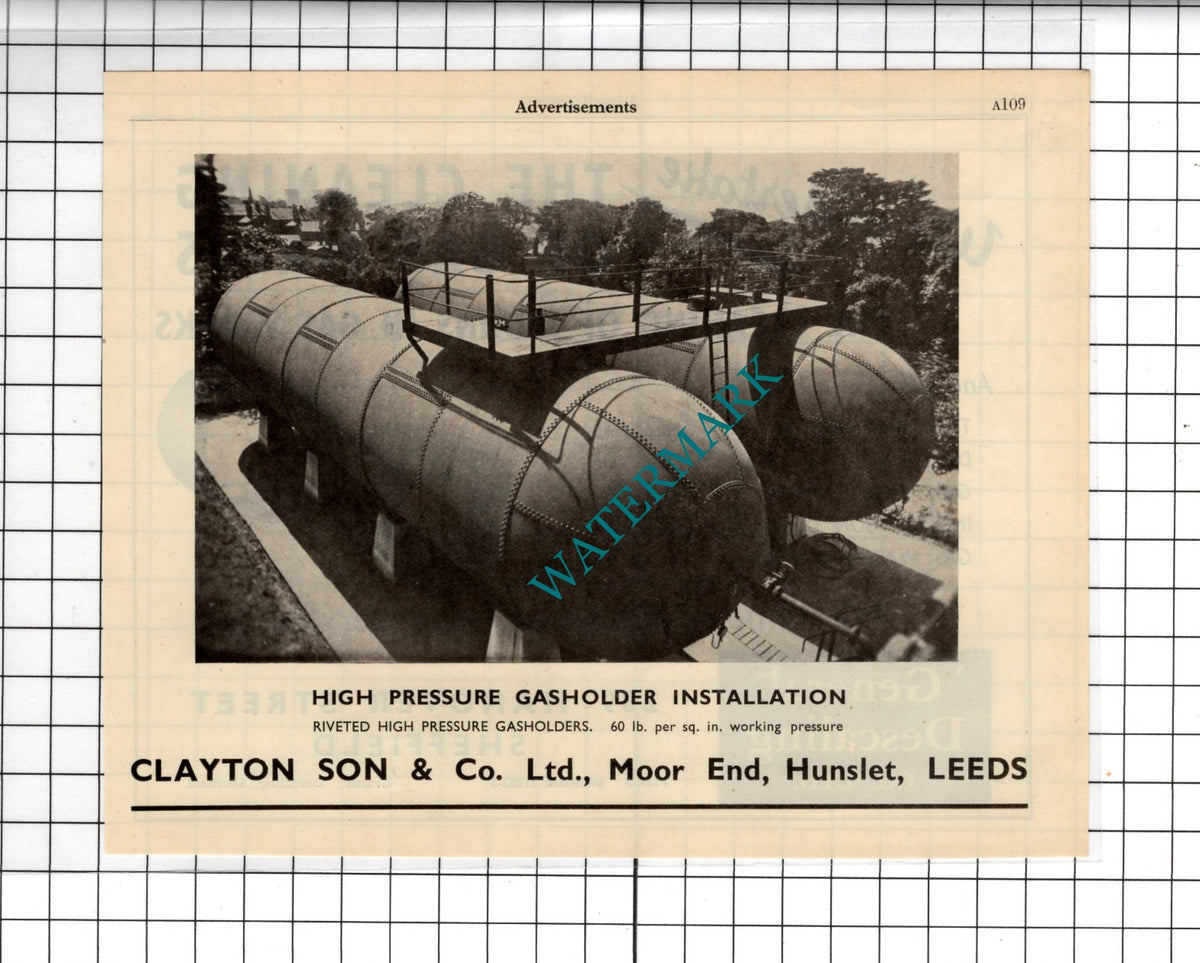 General Descaling Co Ltd Sheffield / Clayton Son & Co Hunslet Leeds -1951 Advert