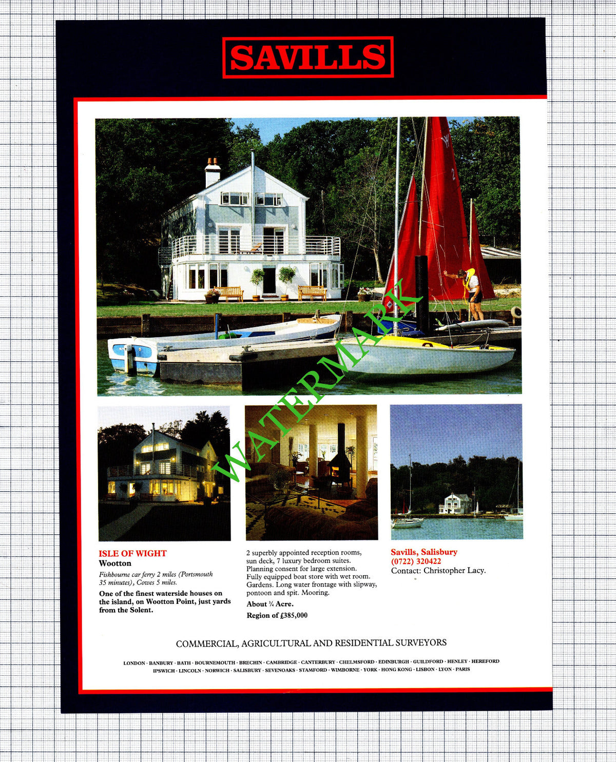 Wootton Isle Of Wight House Sale Advert - 1991 Cutting