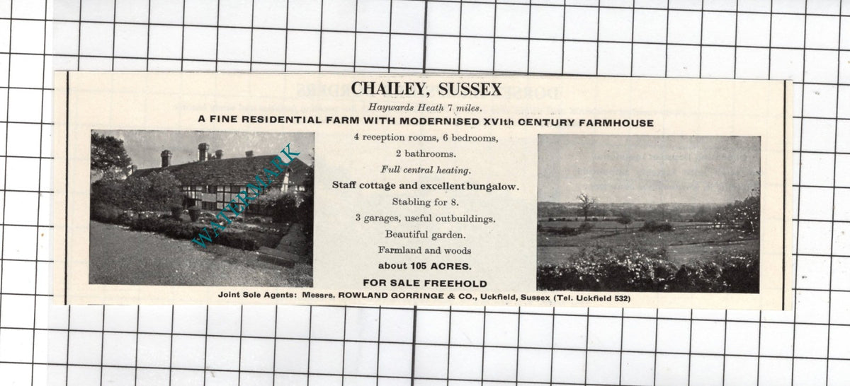 Chailey Sussex - 1967 House Sale Advert