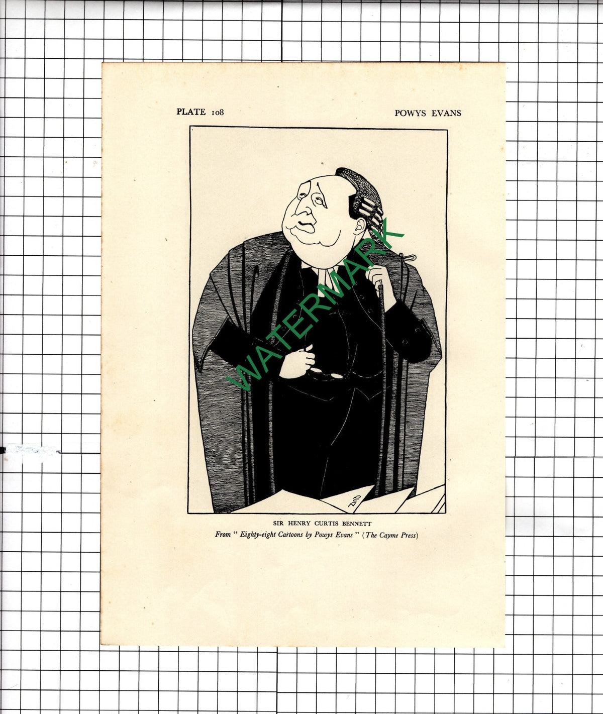 Sir Charles Holmes Powys Evans / Sir Henry Curtis Bennett - 1928 Illustration