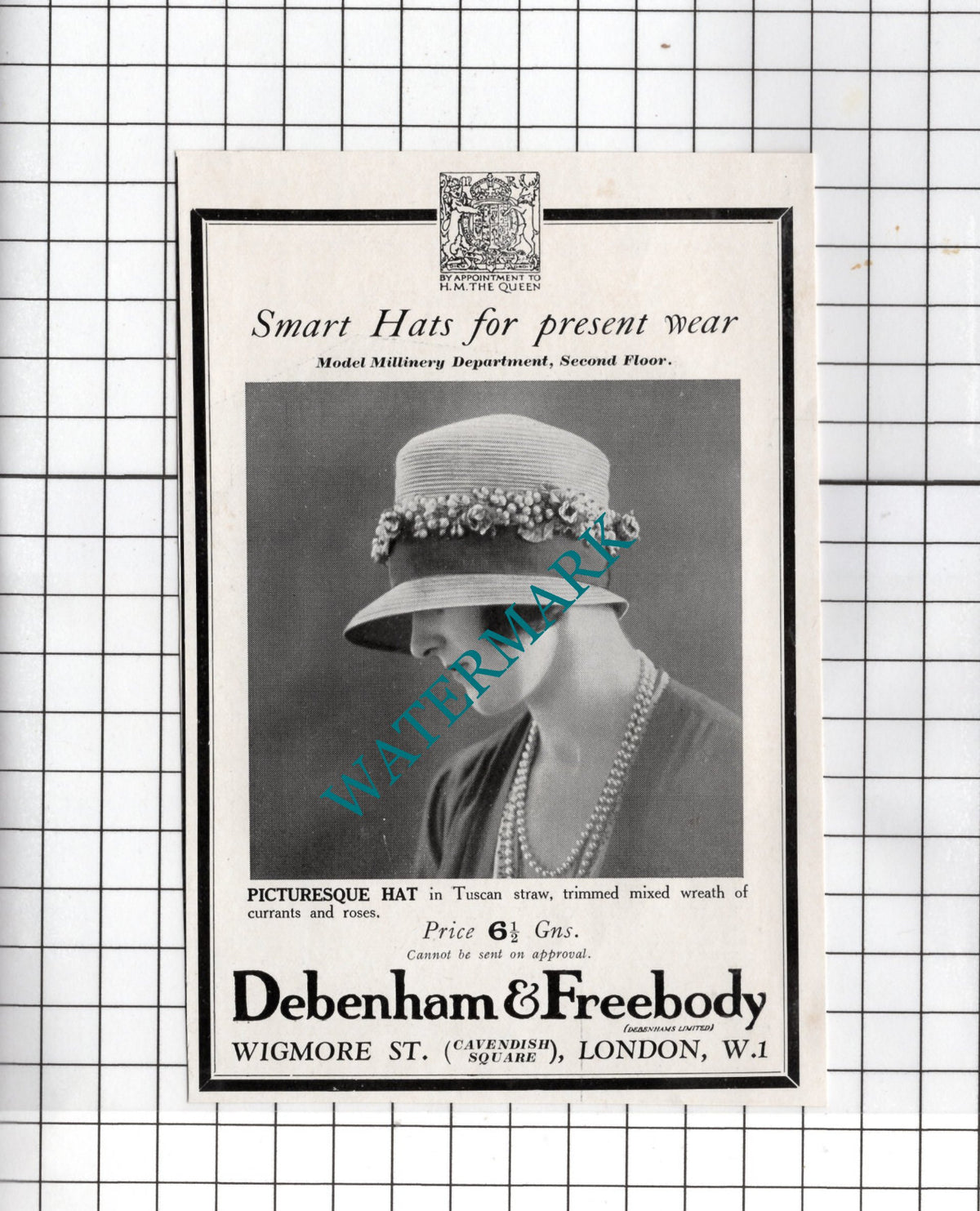 Debenham & Freebody London - 1927 Small Advert