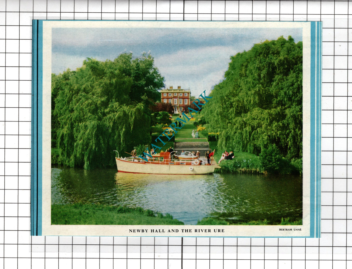 Newby Hall Yorkshire - 1957 Clipping