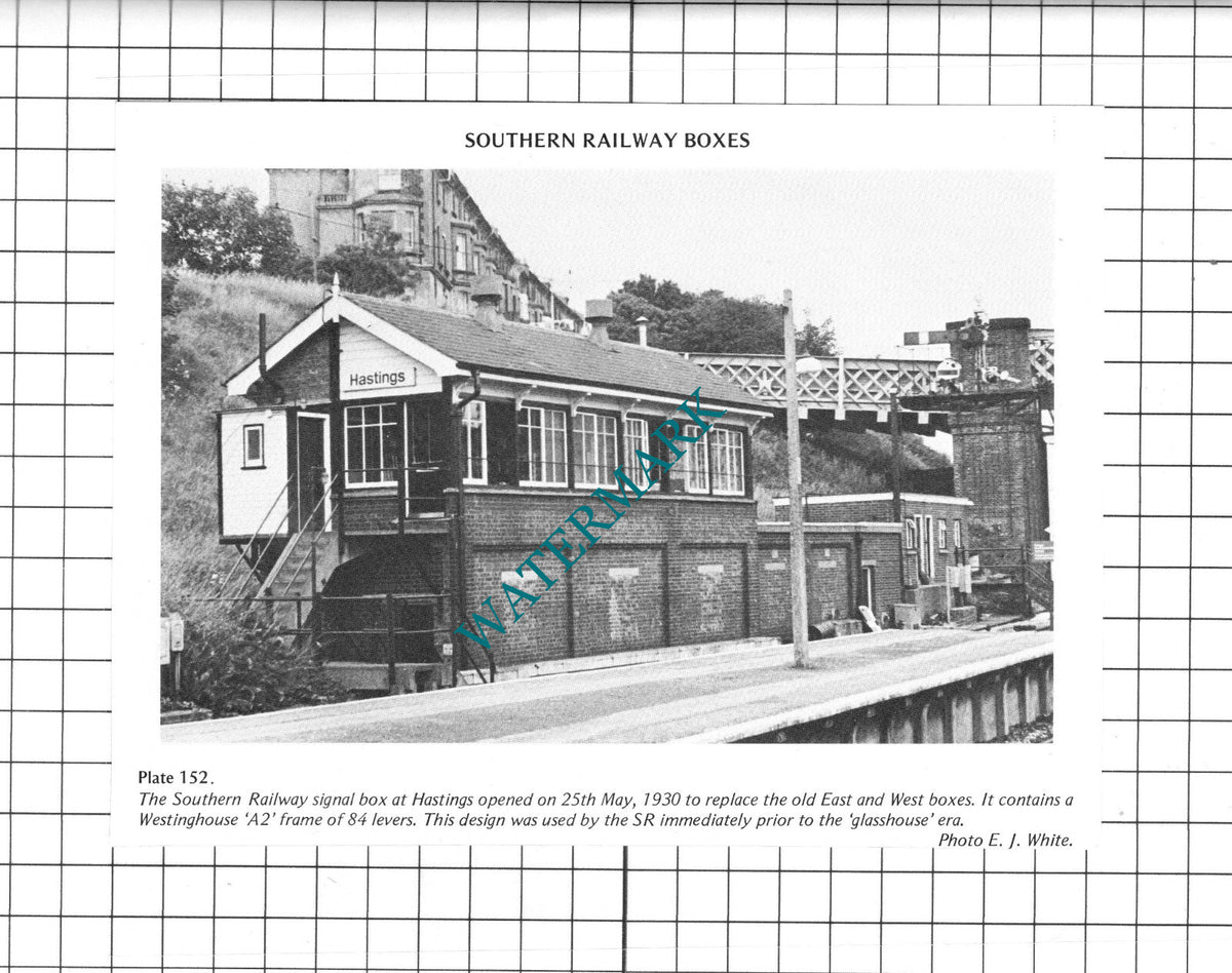 Hastings Sussex Southern Railway Signal Box - 1970's Clipping / Print
