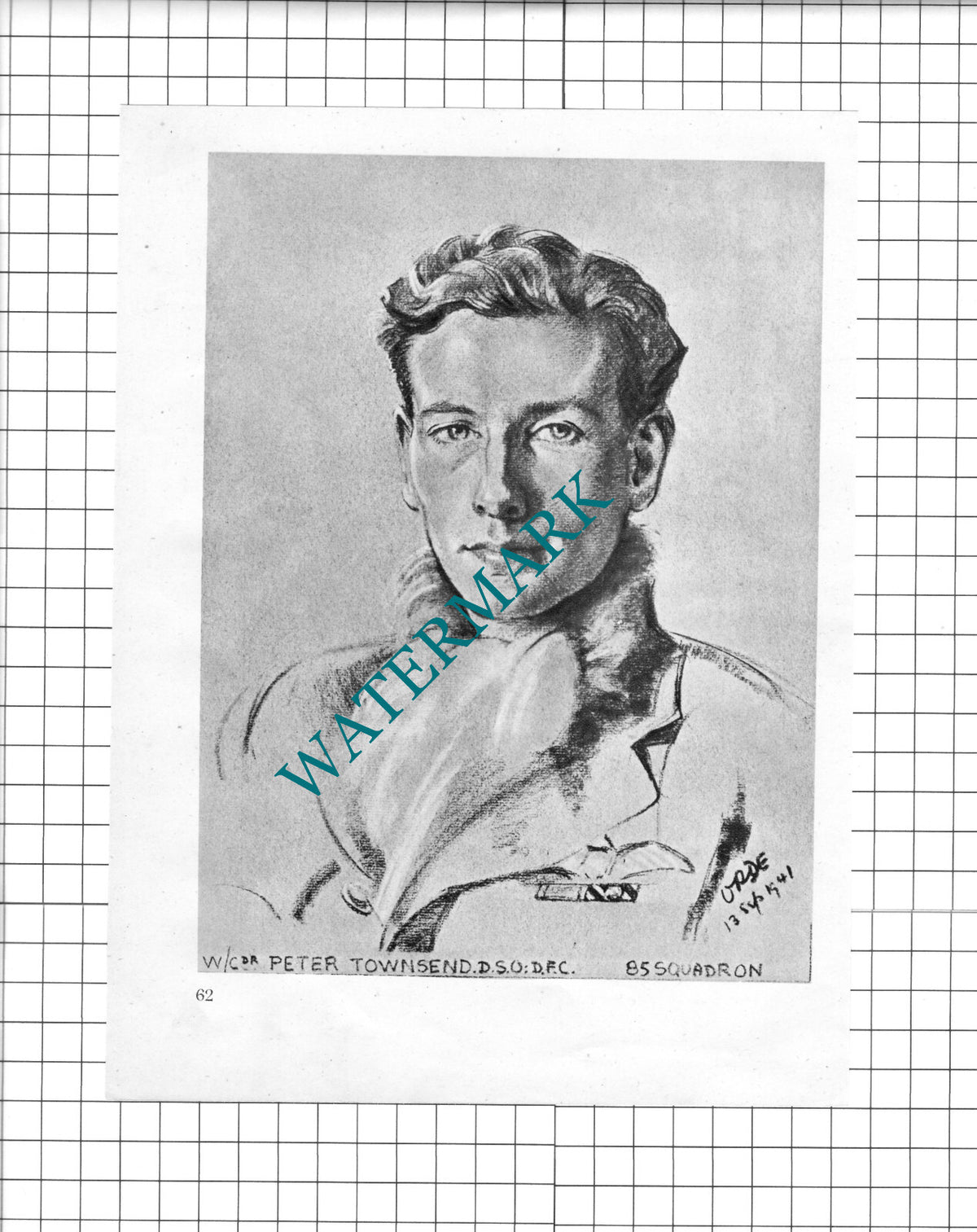 F/Lt P A Burnell-Phillips / W/Cmd Peter Townsend WW2 Pilot - 1942 Book Print