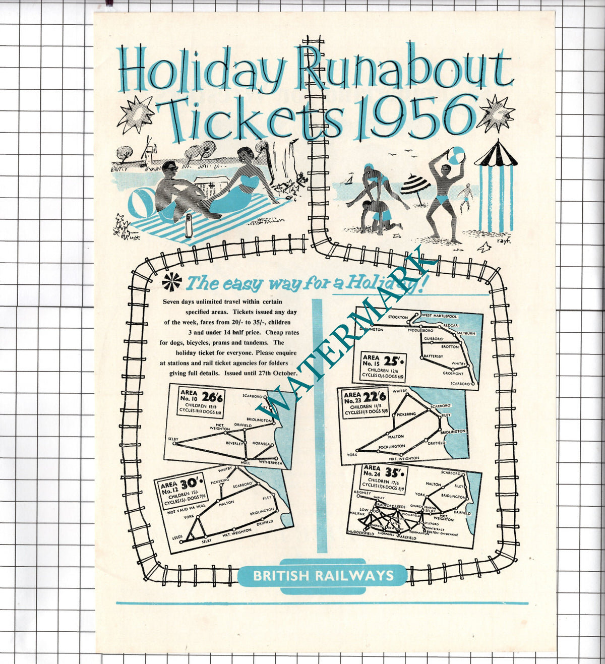 British Railways Advert - 1956 Clipping