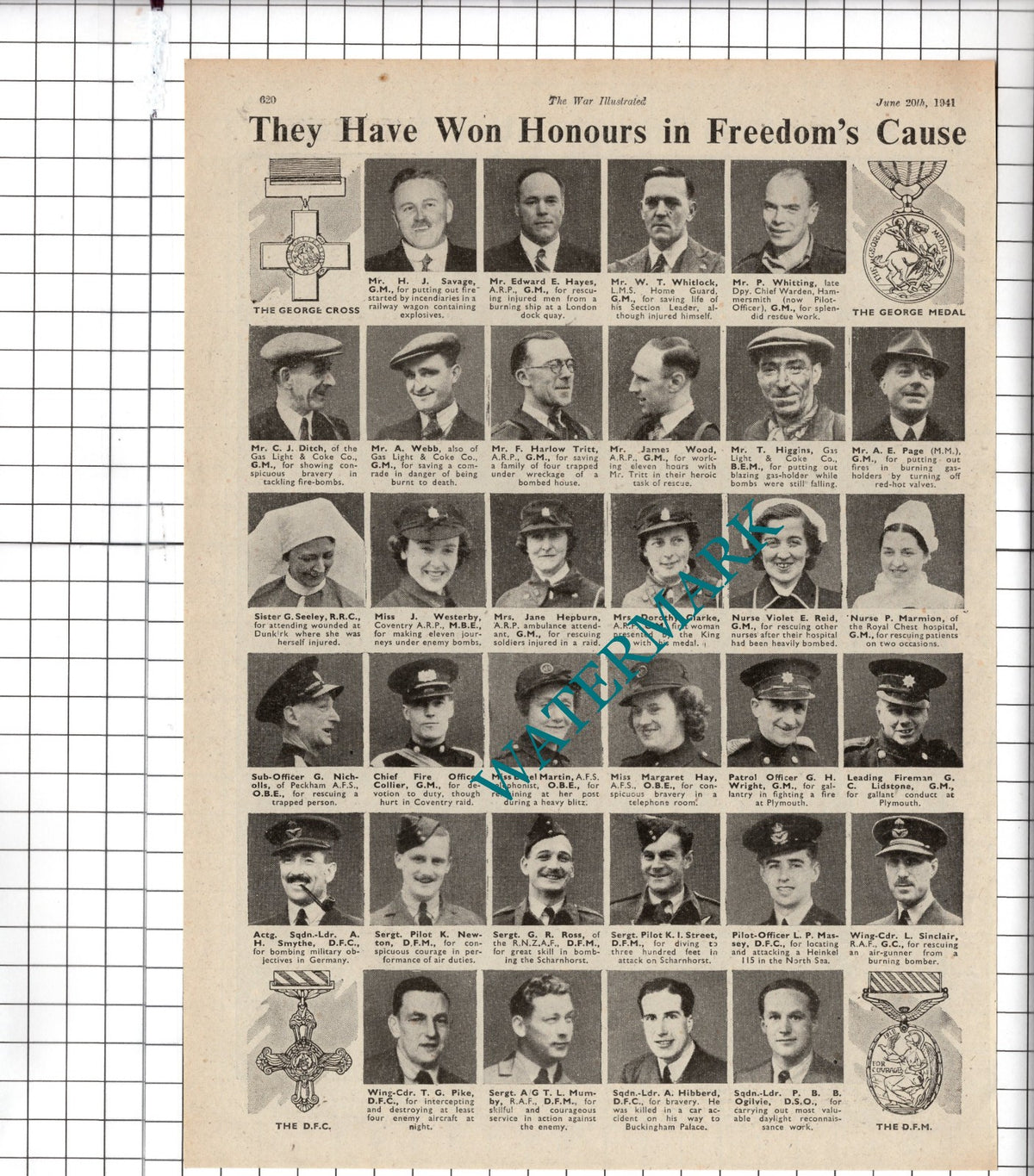 Harlow Tritt ARP Margaret Hay Mumby RAF Lidstone Marmion WW2 - 1941 Clipping