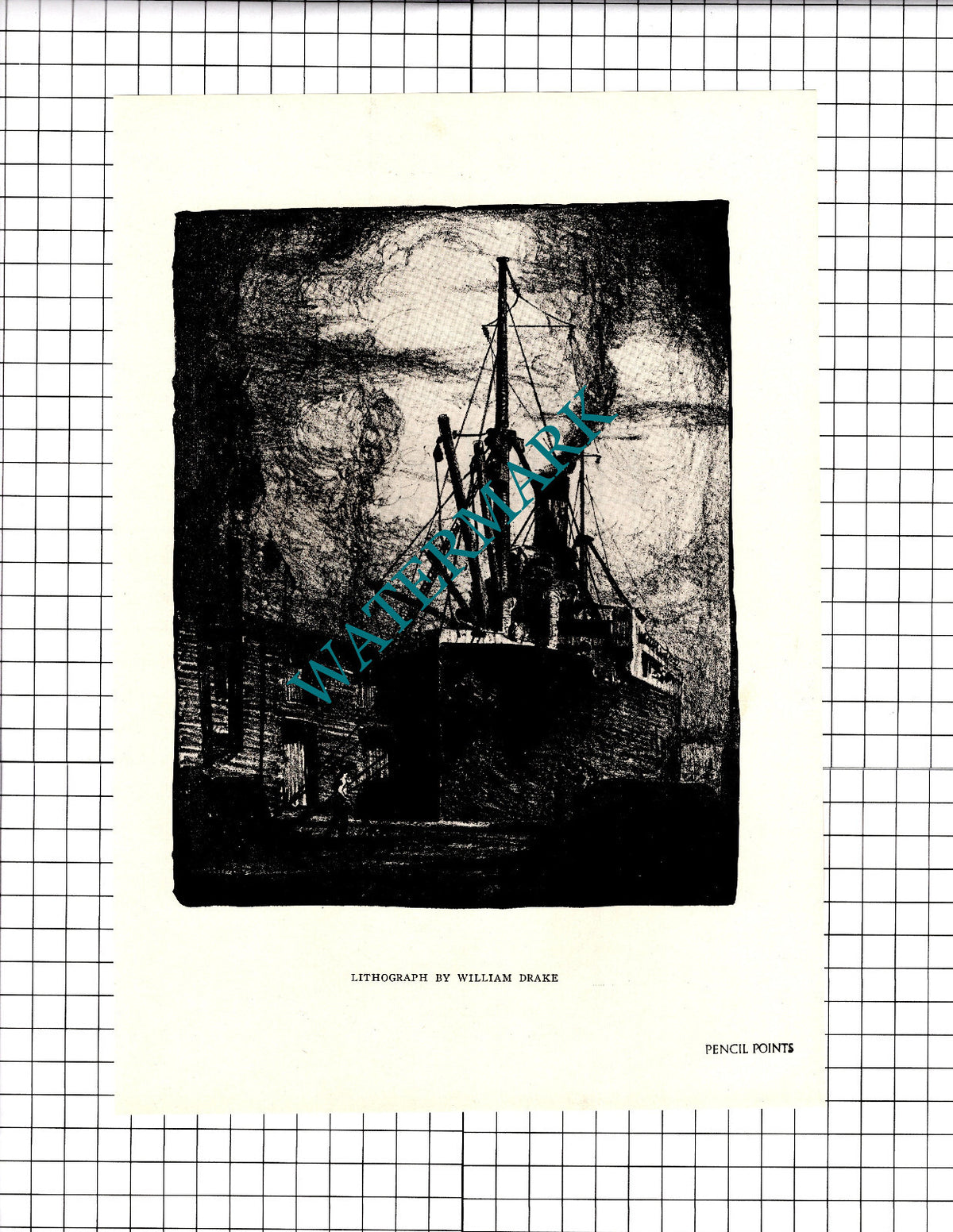 William Drake Lithograph - 1926 Clipping / Print