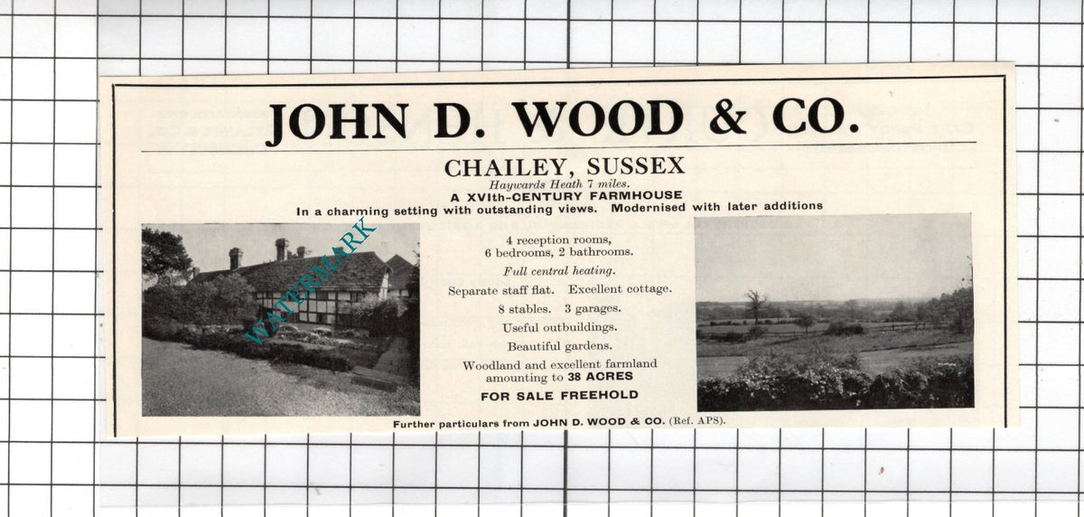 Chailey Sussex Farmhouse House Sale Advert - 1967