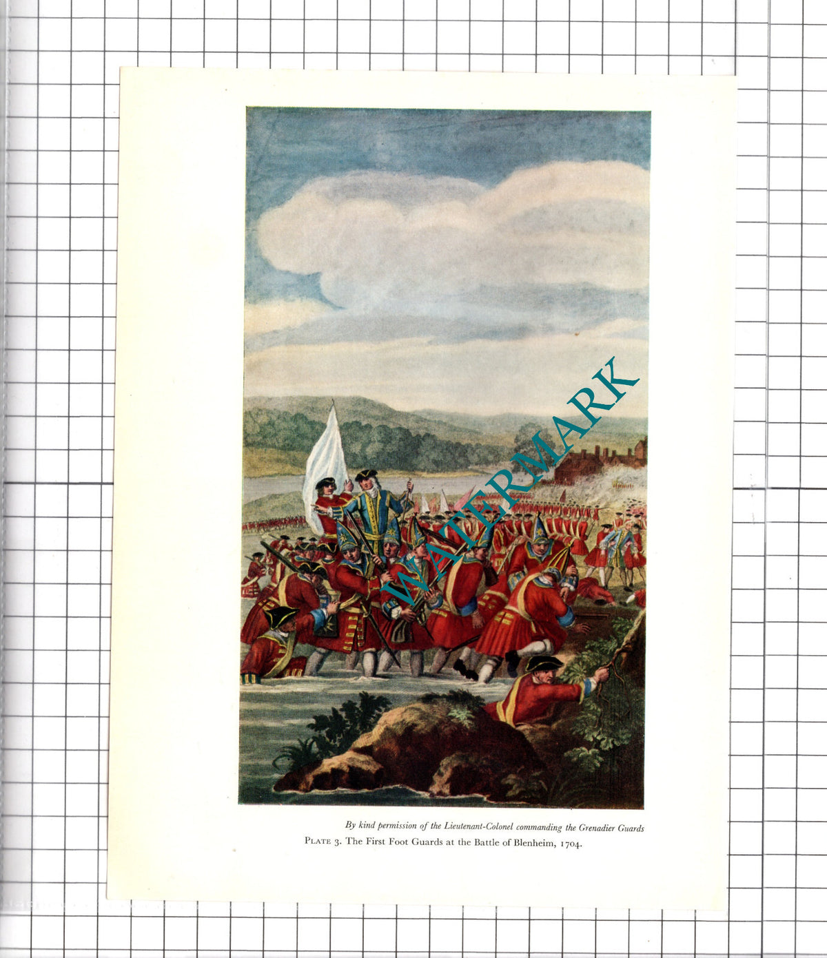 Battle Of Blenheim The First Foot Guards - 1957 Clipping / Print