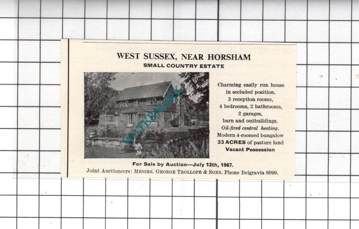 Horsham Sussex - 1967 SMALL House Advert