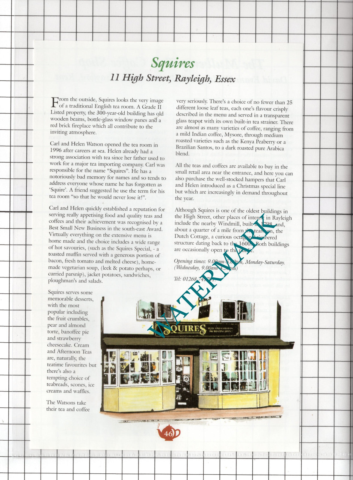 Mulberry Tree David Evans Crayford Kent / Squires Rayleigh Essex - c.2001 Advert