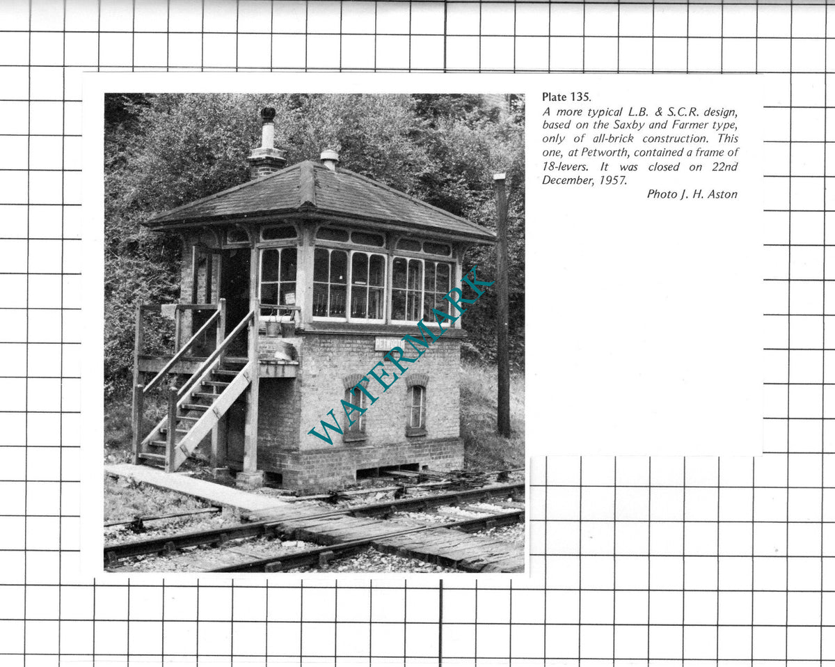 Petworth Sussex Railway Signal Box - 1970's Clipping / Print