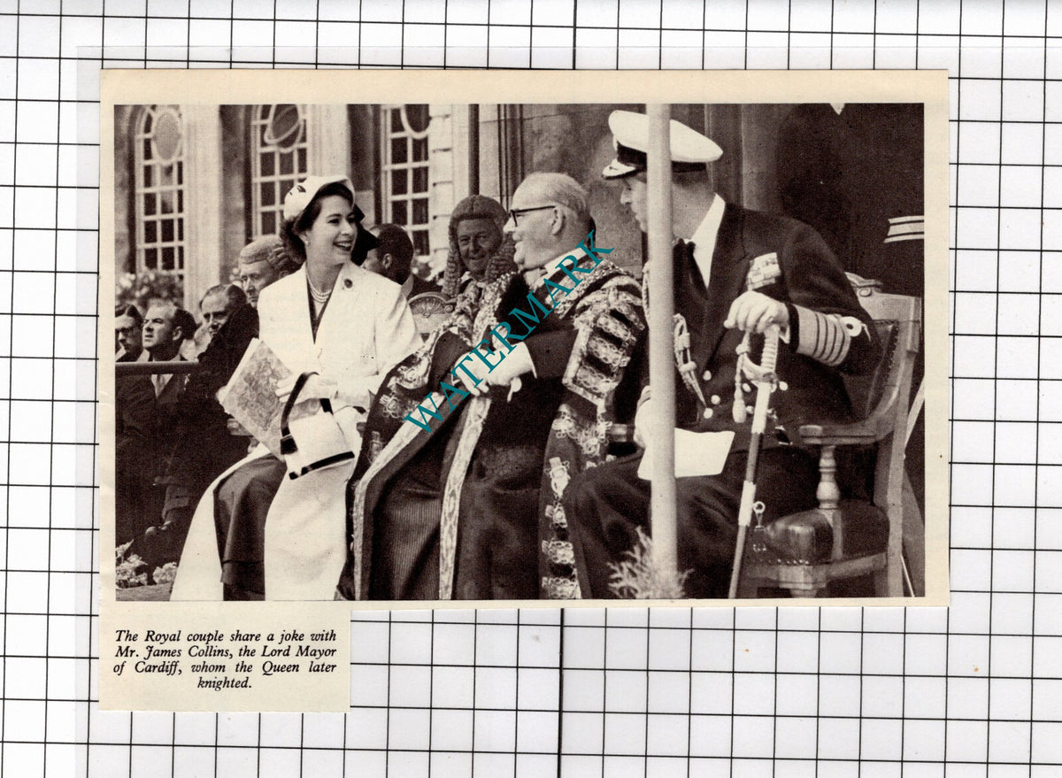 Mr James Collins Lord Mayor Of Cardiff - 1953 Clipping