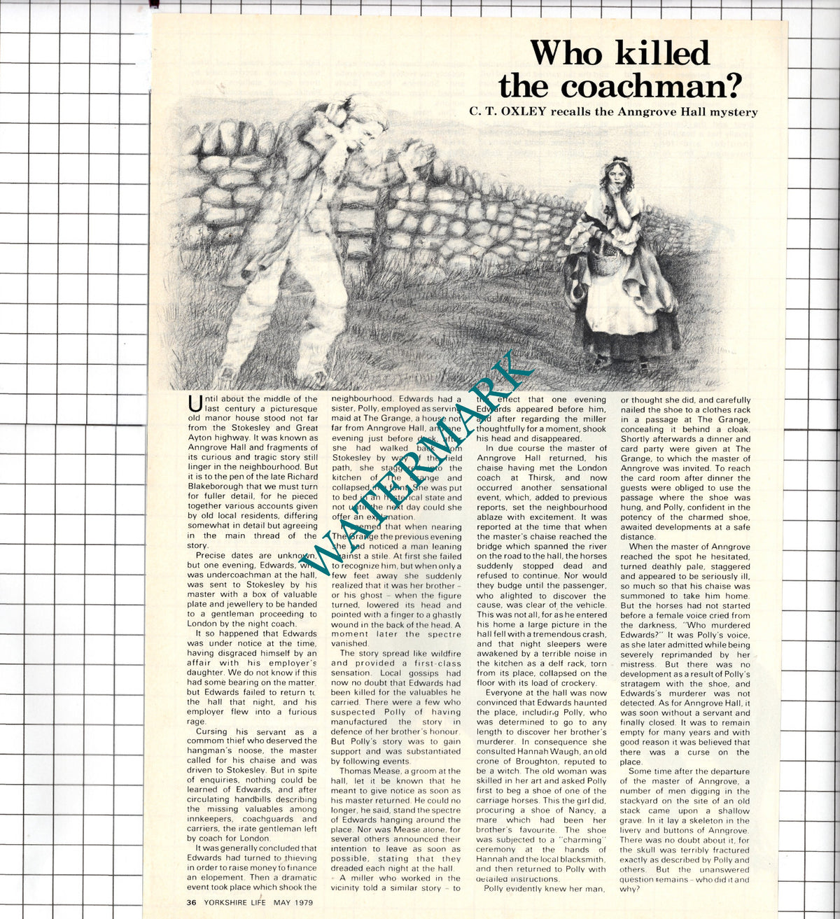 Anngrove Hall Stokesley Yorkshire Murder - 1979 Article