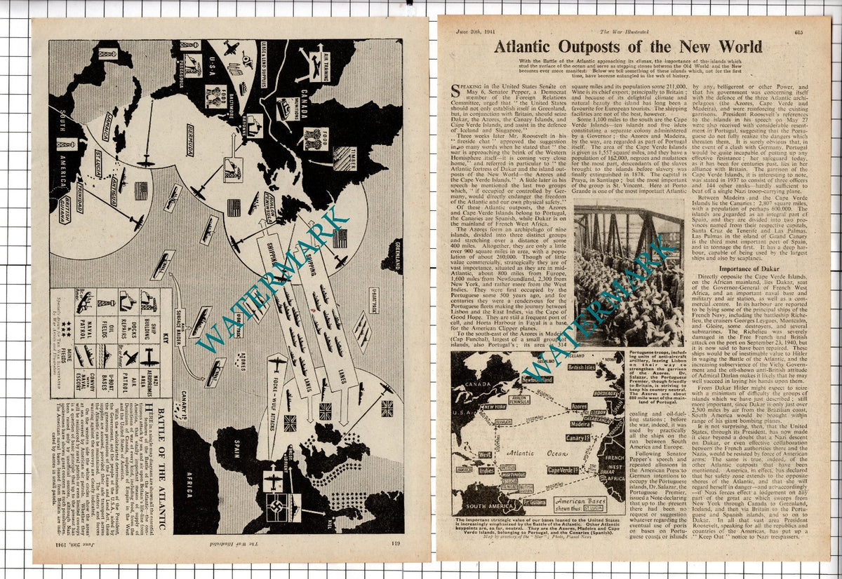 Battle Of The Atlantic World War Two WW2 - 1941 Two-Part Clipping