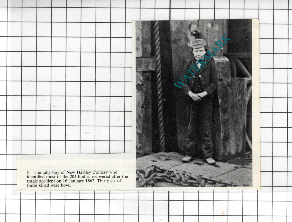 New Hartley Colliery Northumberland Tally Boy - Small Cutting