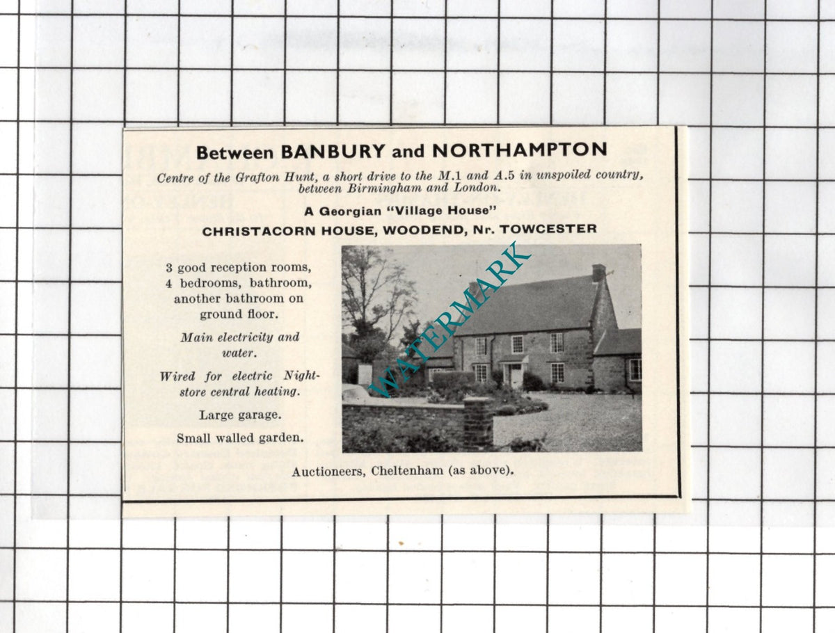 Christacorn House Woodend Towcester Northamptonshire - 1967 SMALL House Advert