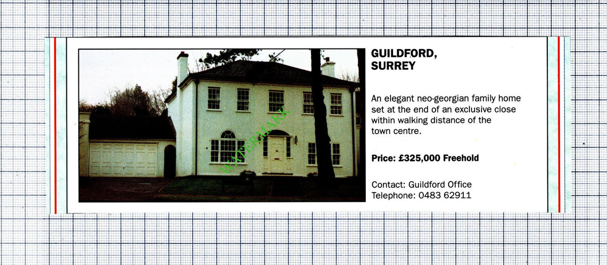 Guildford Surrey Sale Advert - 1991 Cutting