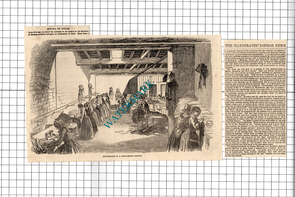 Holloway Crowe and Holloway Stroud Gloucestershire - c.1854 2-Part Cutting