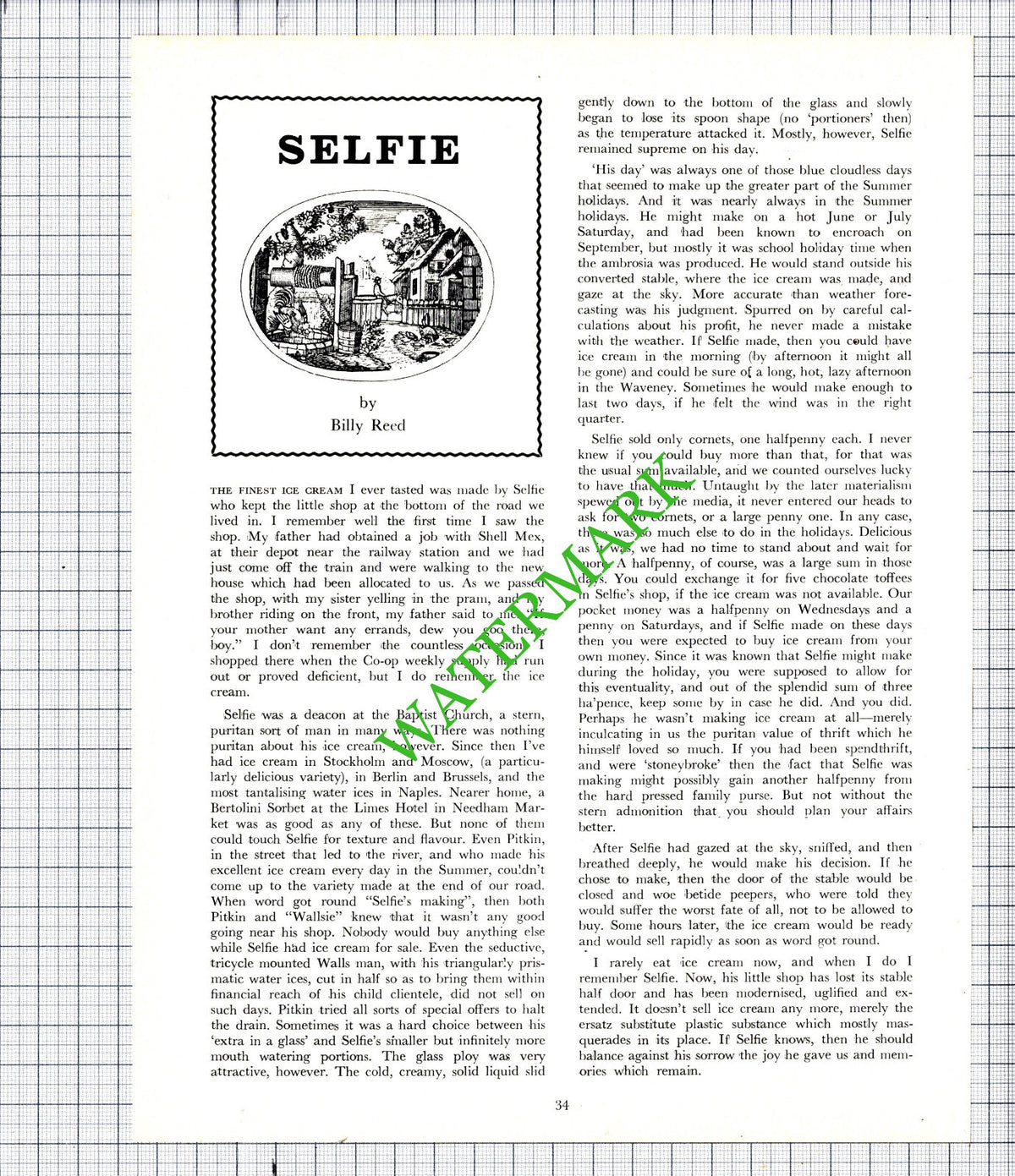 Selfie Ice Cream Suffolk Billy Reed -1975 Article
