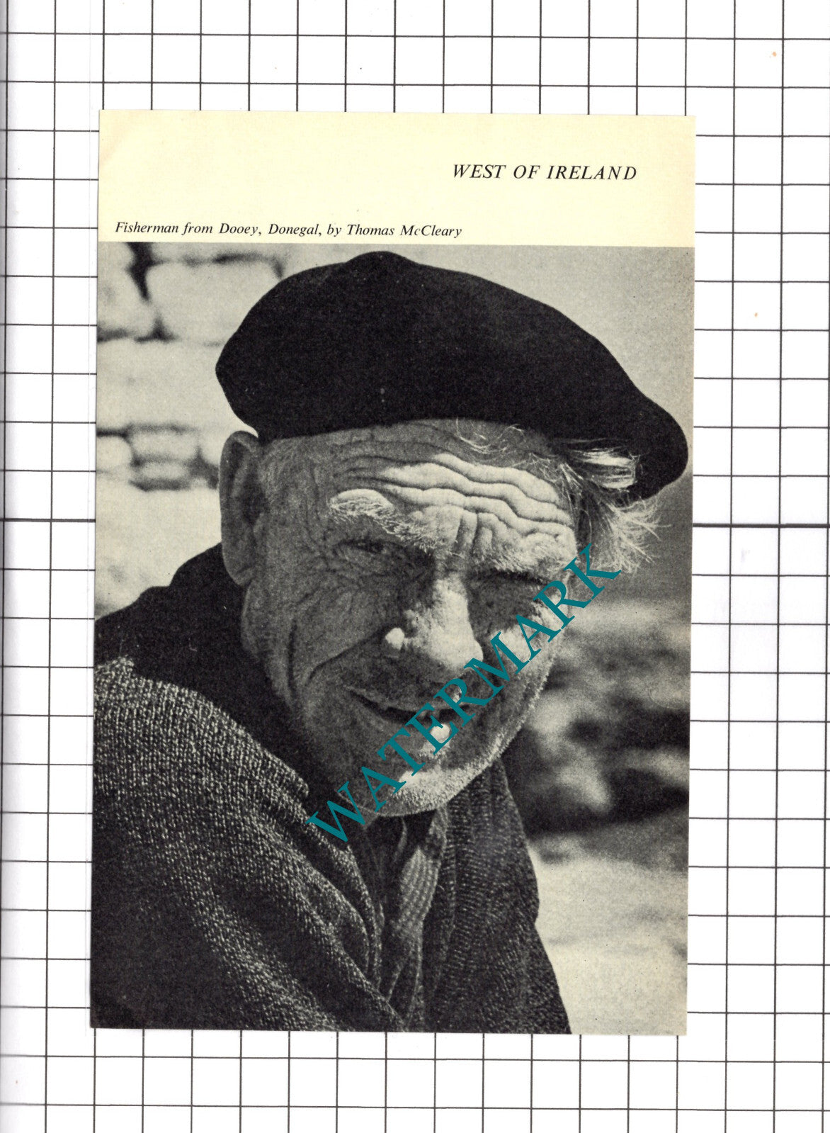 Dooey Donegal Ireland Fisherman - 1969 Clipping / Print