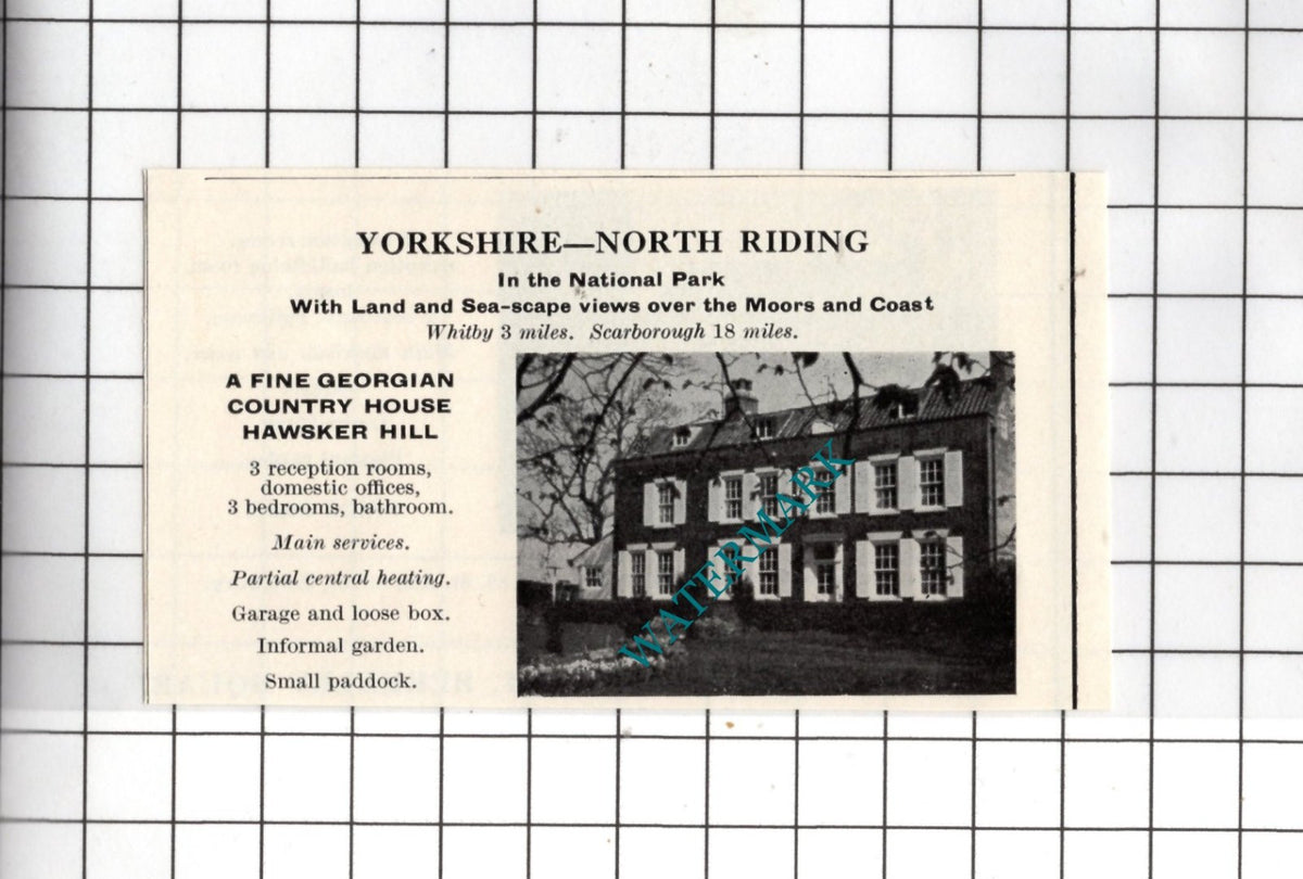 Hawsker Hill Tadcaster Yorkshire - 1967 Small House Sale Advert
