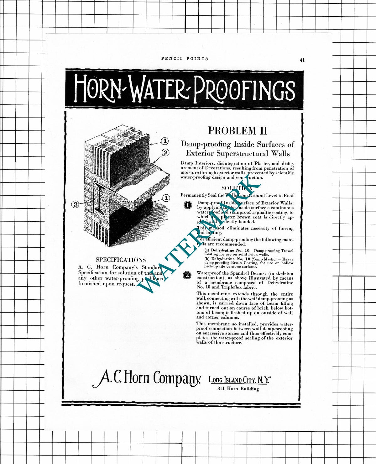 A C Horn Company Long Island City New York - 1927 Clipping / Print