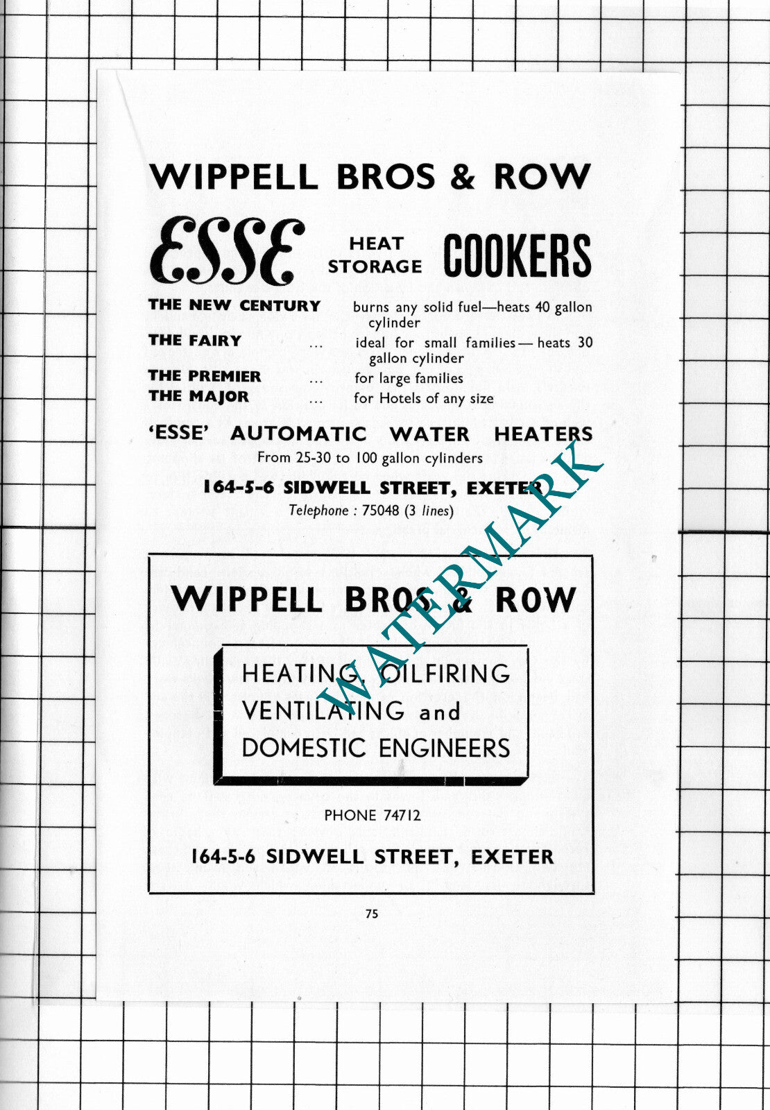 Wippell Bros & Row Exeter Devon Advert - 1957 Cutting
