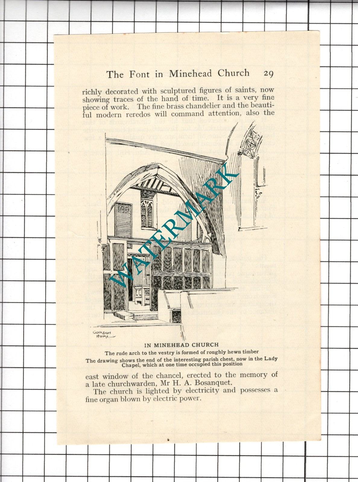 St Michael's Church Minehead Somerset - c.1923 Small Article