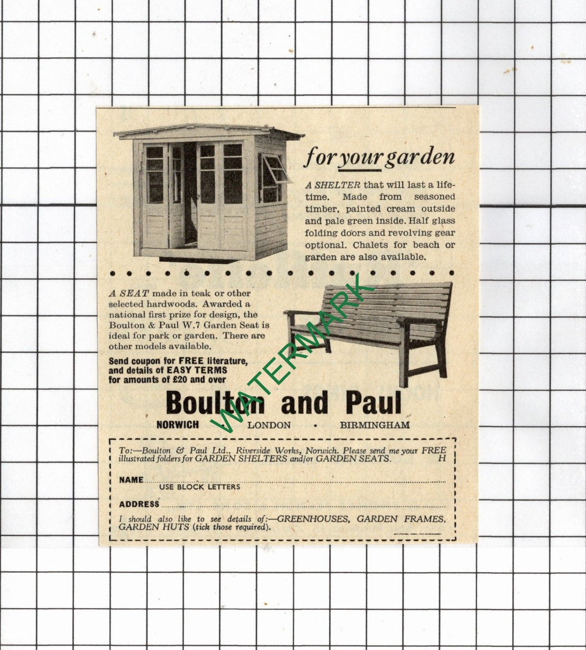 Boulton and Paul Ltd Norwich England - 1955 Small Advert