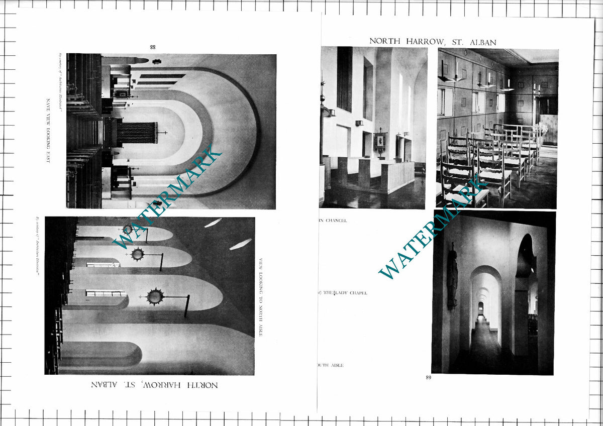 St Alban's Church North Harrow Arthur Kenyon Architect - c.1947 Article / Print