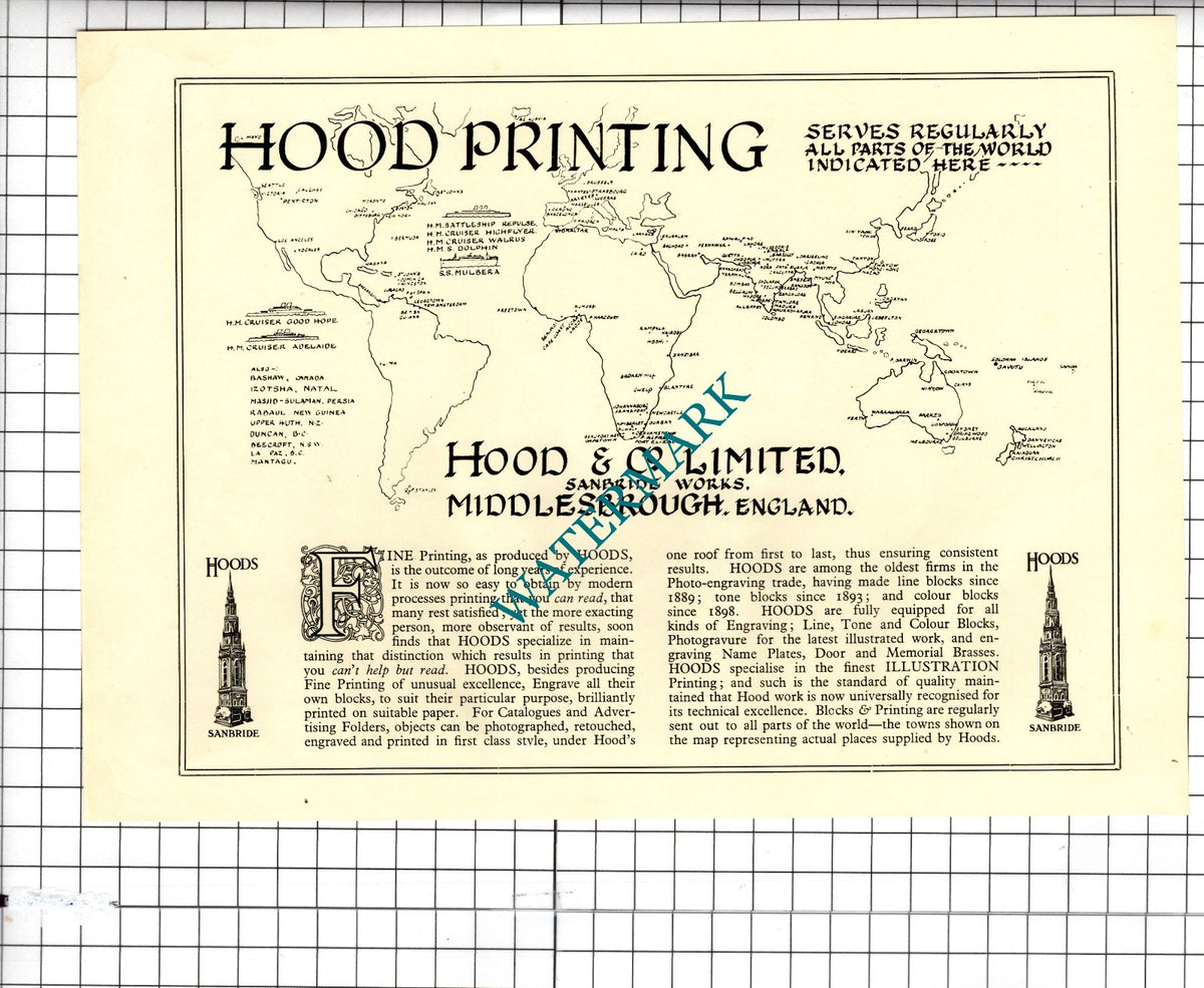 Joseph Terry & Sons Ltd York / Hood & Co Ltd Printing Middlesbrough- 1928 Advert