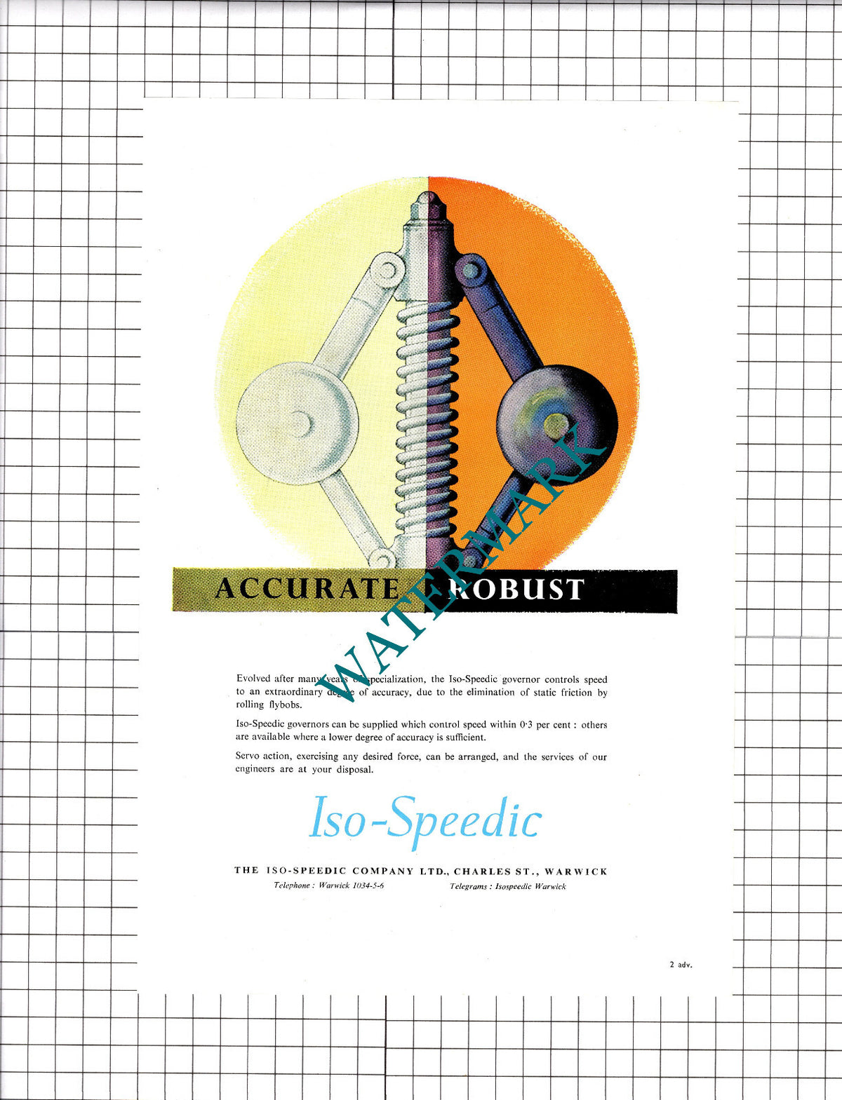 The Iso-Speedic Company Ltd Warwick Advert - 1960 Clipping / Print