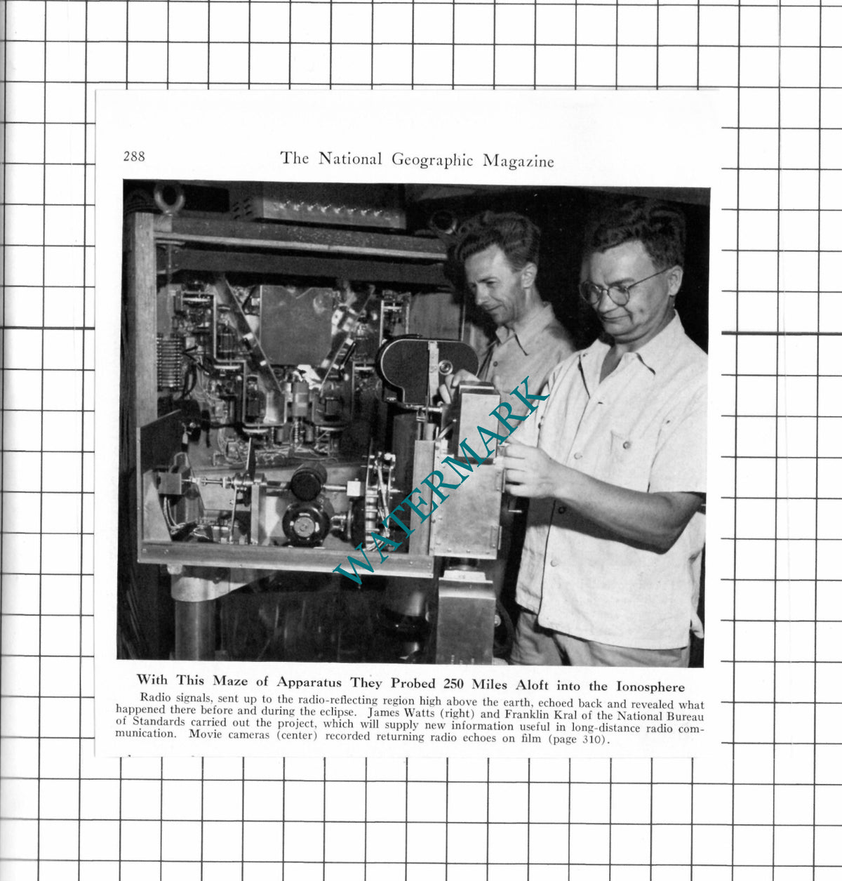 James Watts Franklin Kral National Bureau of Standards - 1947 Clipping / Print