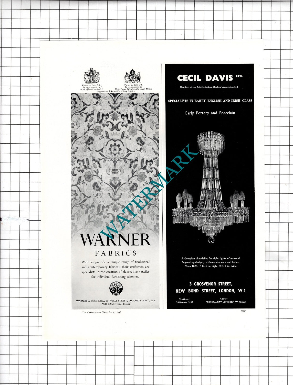 H Blairman & Sons Ltd London / Cecil Davis Ltd London - 1958 Advert